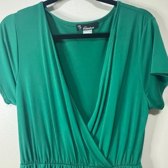 Stretchy Emerald Green Romper - Picture 5 of 5